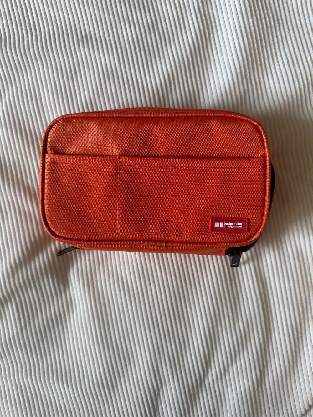 Orange Zip Pouch Organizer
